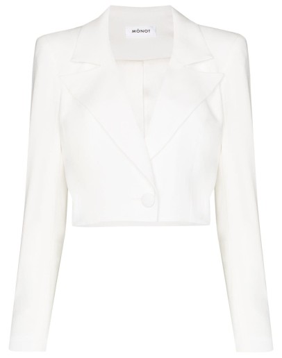 cropped single-breasted blazer