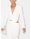 cropped single-breasted blazer
