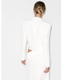 cropped single-breasted blazer