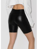 faux leather cycling shorts