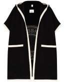 Carla logo-detail cape jacket