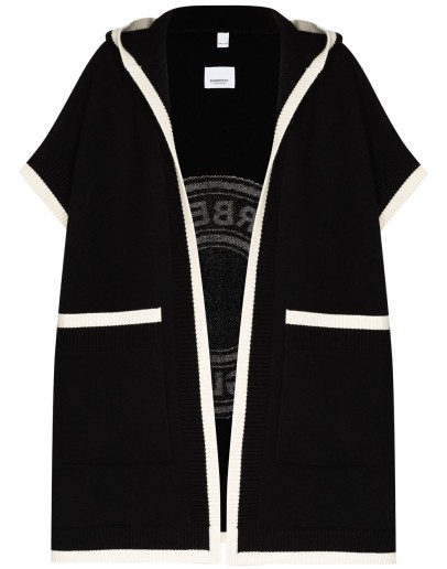 Carla logo-detail cape jacket
