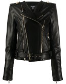 zipped biker jacket