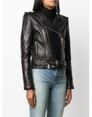 zipped biker jacket