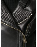 zipped biker jacket