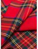 double-breasted tartan check dress