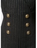 metallic threading flared jumpsuit