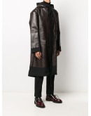 panelled mid-length coat