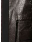 panelled mid-length coat