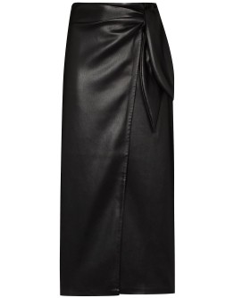 Amas wrap-effect midi skirt