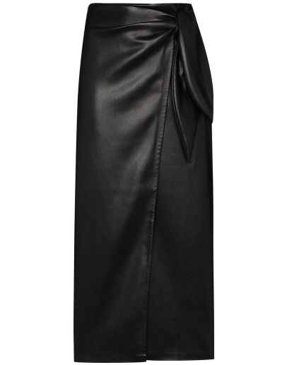 Amas wrap-effect midi skirt