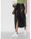 Amas wrap-effect midi skirt
