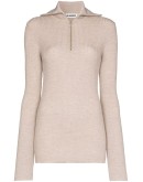 half-zip wool jumper