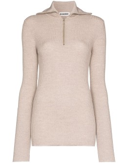 half-zip wool jumper
