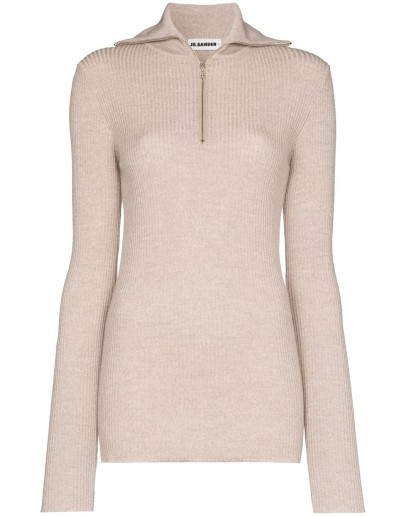 half-zip wool jumper