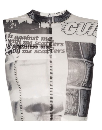 cropped newspaper-print top