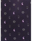 patterned silk tie
