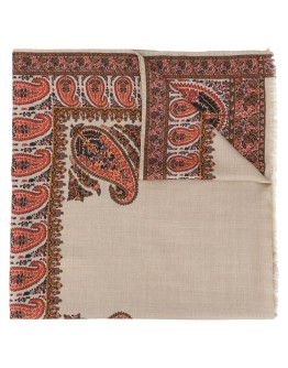 paisley-pattern fringed scarf