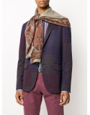 paisley-pattern fringed scarf