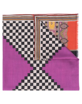 geometric-print scarf