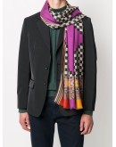 geometric-print scarf
