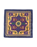 Carpet-print silk pocket square
