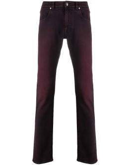 washed slim-fit jeans