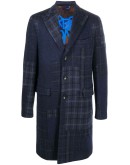 plaid single-breasted coat