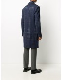 plaid single-breasted coat