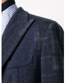 plaid single-breasted coat