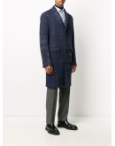 plaid single-breasted coat