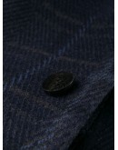 plaid single-breasted coat