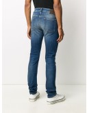duck-embroidered slim-fit jeans