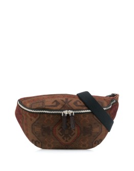 tapestry print belt bag
