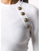 decorative-button knitted jumper