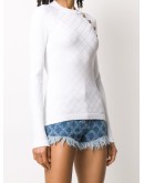 decorative-button knitted jumper