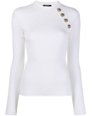 decorative-button knitted jumper