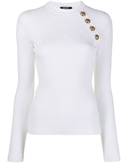 decorative-button knitted jumper