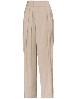 high-waisted tapered trousers