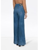 logo-patch flared denim jeans