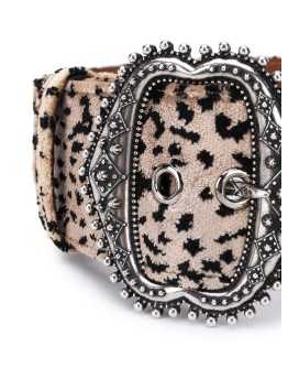 leopard-print large belt