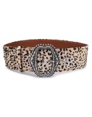leopard-print large belt