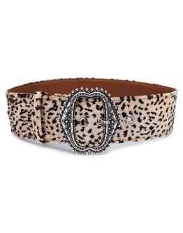 leopard-print large belt