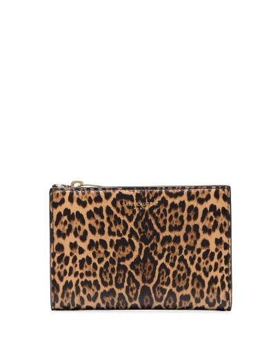 leopard-print bifold wallet