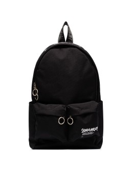 quote-print backpack