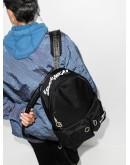quote-print backpack