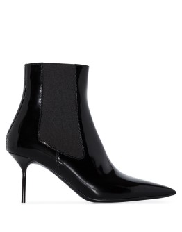 75mm leather ankle boots