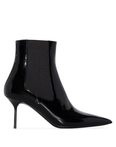 75mm leather ankle boots
