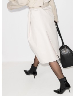 75mm leather ankle boots