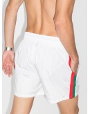 web striped swimming shorts